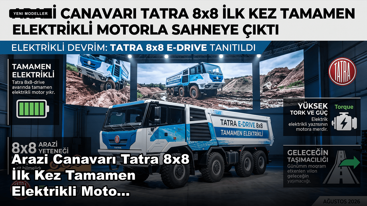 Arazi Canavarı Tatra 8x8 İlk Kez Tamamen Elektrikli Motorla Sahneye Çıktı