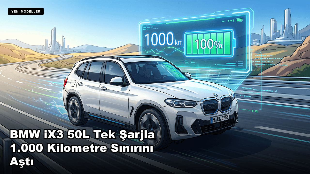 BMW iX3 50L Tek Şarjla 1.000 Kilometre Sınırını Aştı