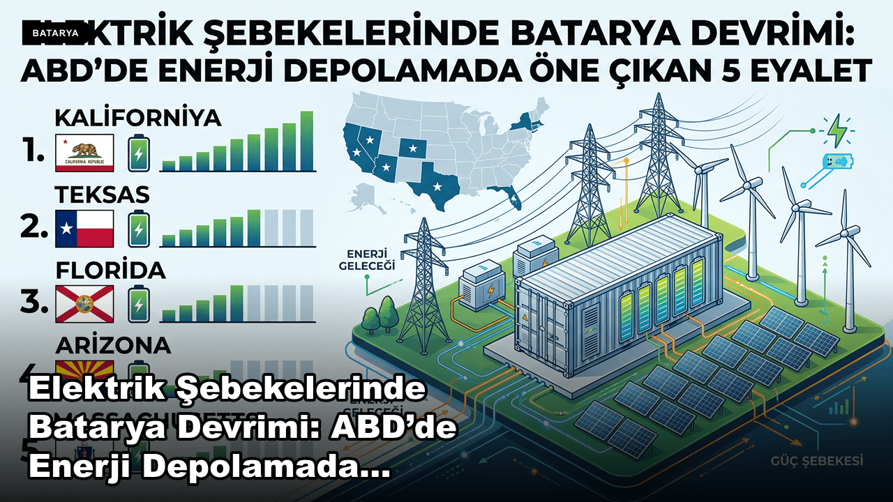 Elektrik Şebekelerinde Batarya Devrimi: ABD’de Enerji Depolamada Öne Çıkan 5 Eyalet