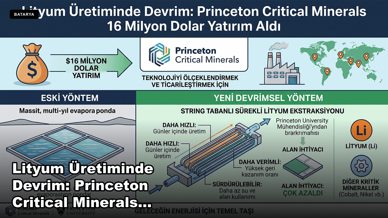 Lityum Üretiminde Devrim: Princeton Critical Minerals 16 Milyon Dolar Yatırım Aldı