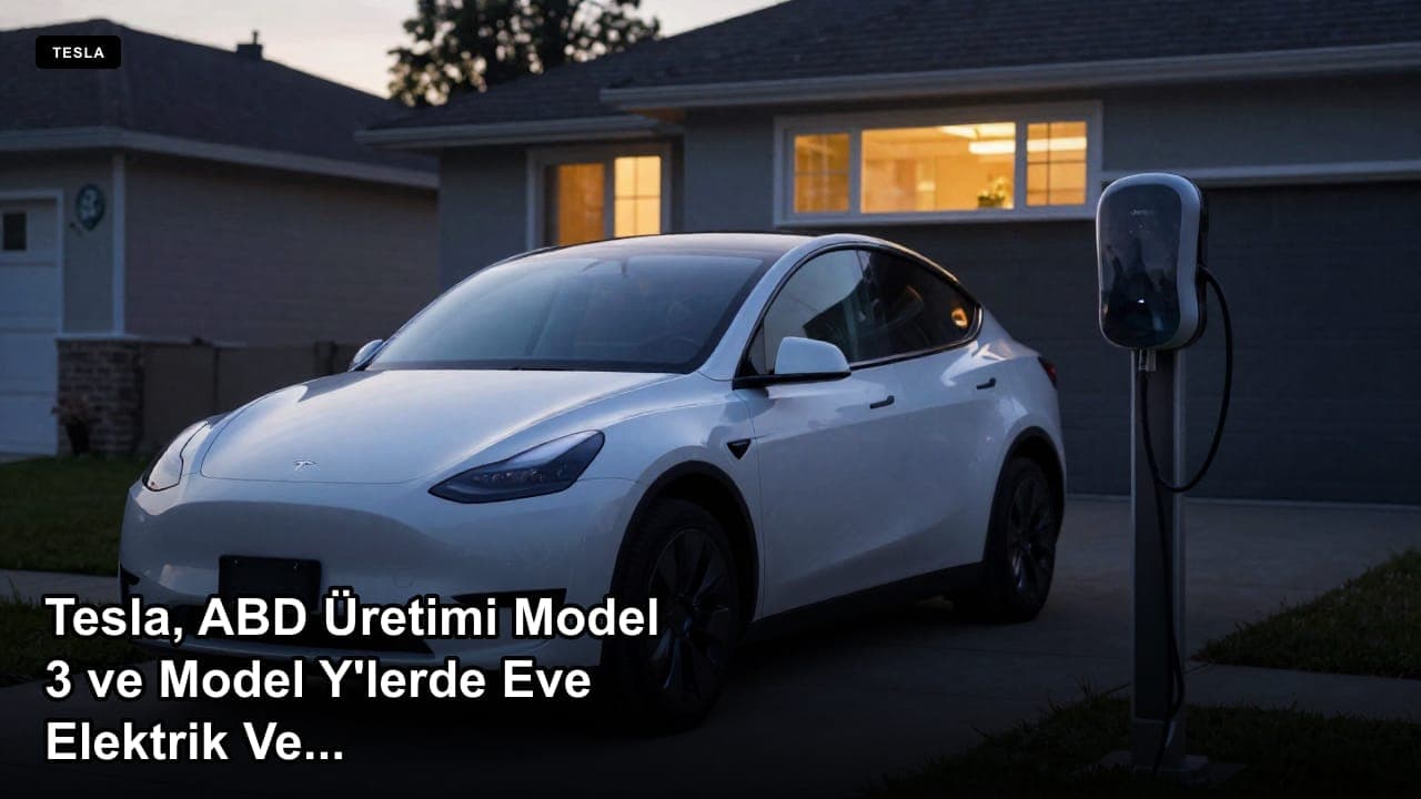 Tesla, ABD Üretimi Model 3 ve Model Y'lerde Eve Elektrik Veren Powershare'i Açtı