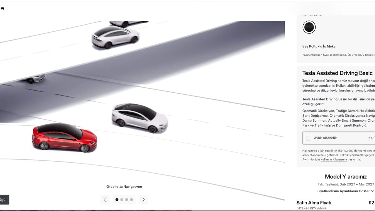 Tesla, Avrupa'da FSD'nin Adını "Tesla Assisted Driving Basic" Olarak Değiştirdi