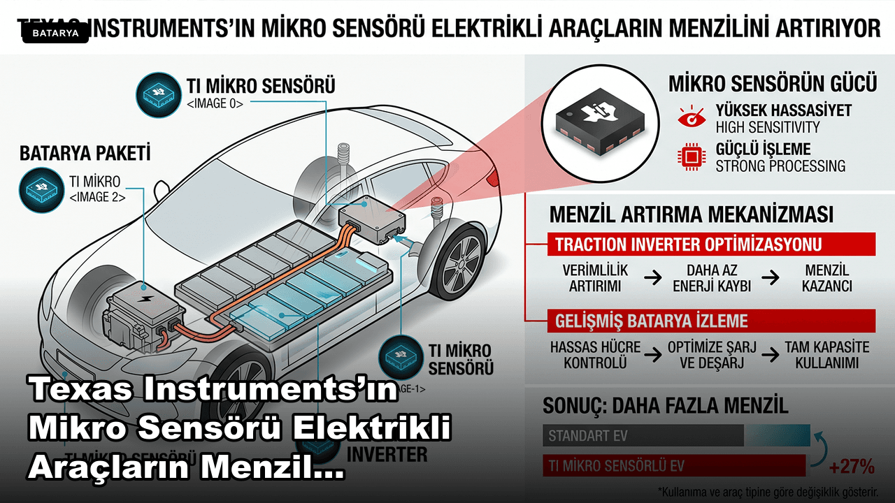 Texas Instruments’ın Mikro Sensörü Elektrikli Araçların Menzilini Artırıyor
