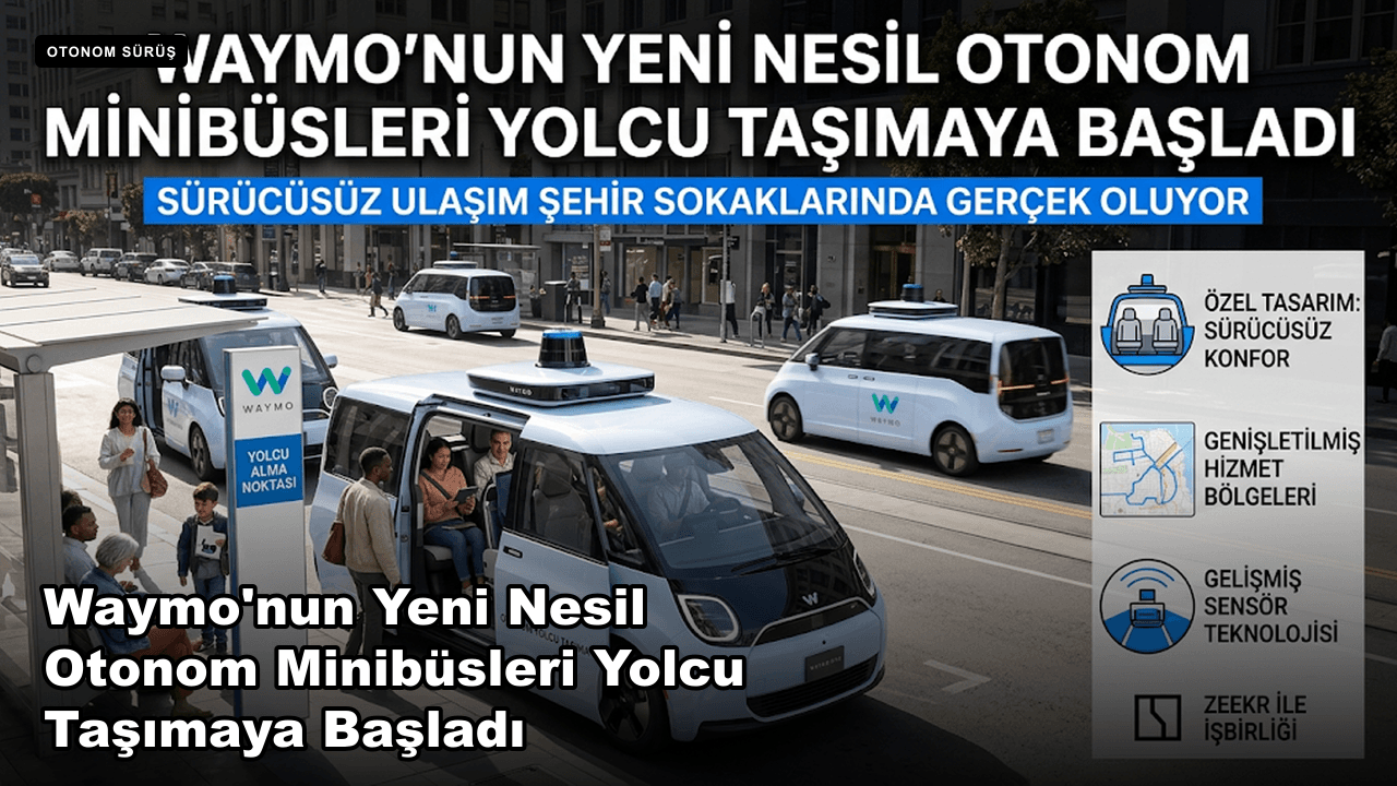 Waymo'nun Yeni Nesil Otonom Minibüsleri Yolcu Taşımaya Başladı