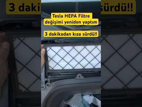 HEPA Filtreyi 3 dk den kısa sürede değiştirebilirsiniz.