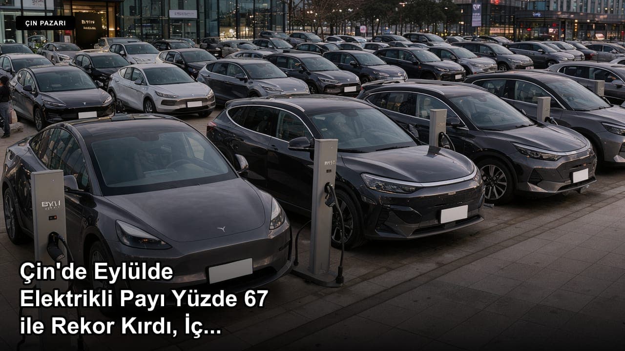 Çin'de Eylülde Elektrikli Payı Yüzde 67 ile Rekor Kırdı, İçten Yanmalı Satışlar Yüzde 49 Düştü