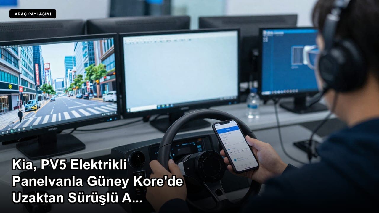 Kia, PV5 Elektrikli Panelvanla Güney Kore'de Uzaktan Sürüşlü Araç Paylaşımı Pilotunu Başlattı