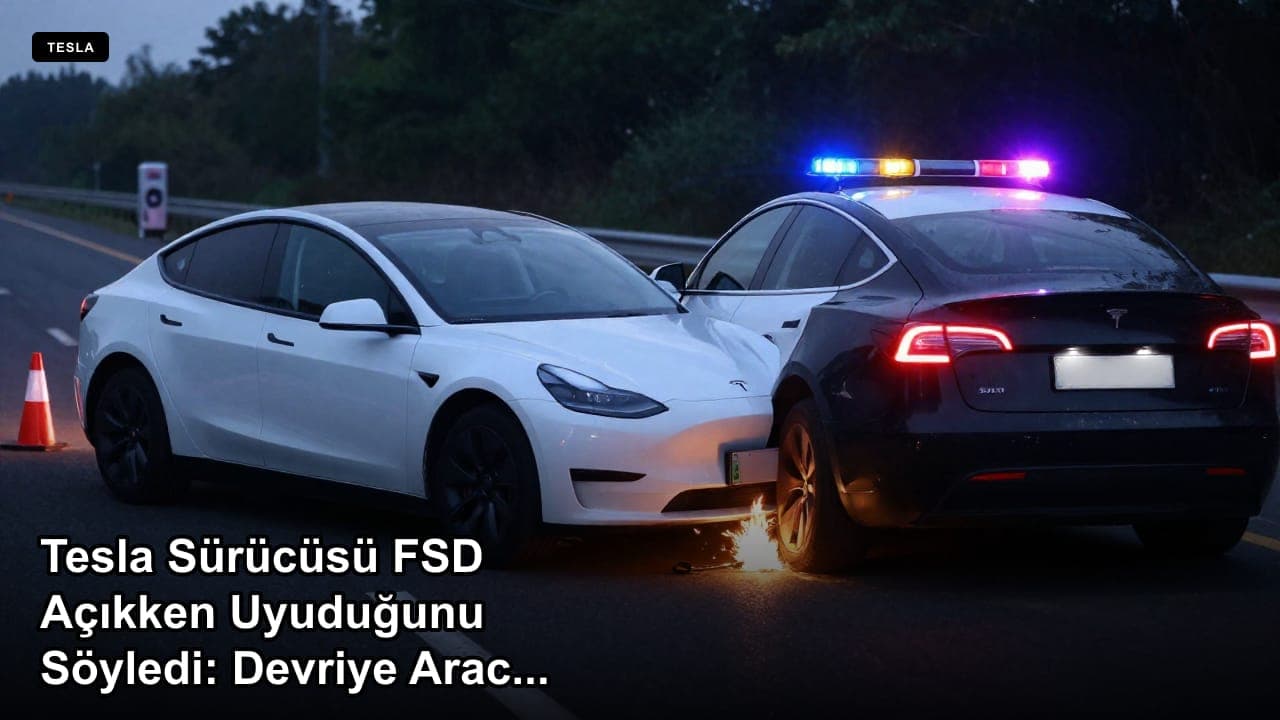 Tesla Sürücüsü FSD Açıkken Uyuduğunu Söyledi: Devriye Aracına Çarpan Tesla İki Polisi Yaraladı
